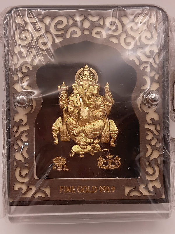 24KT Gold Foil Ganesha Frame