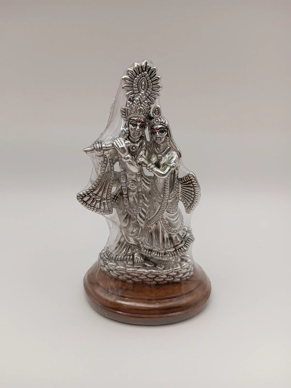 100% Pure Silver Radha krishna idol