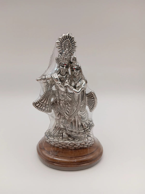 100% Pure Silver Radha krishna idol