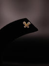 Golden butterfly stud earring