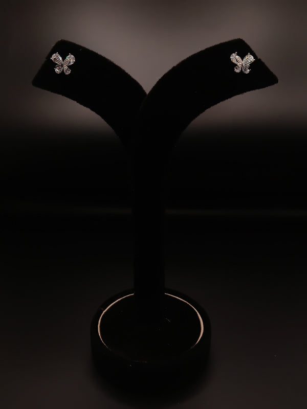 Butterfly silver stud earring