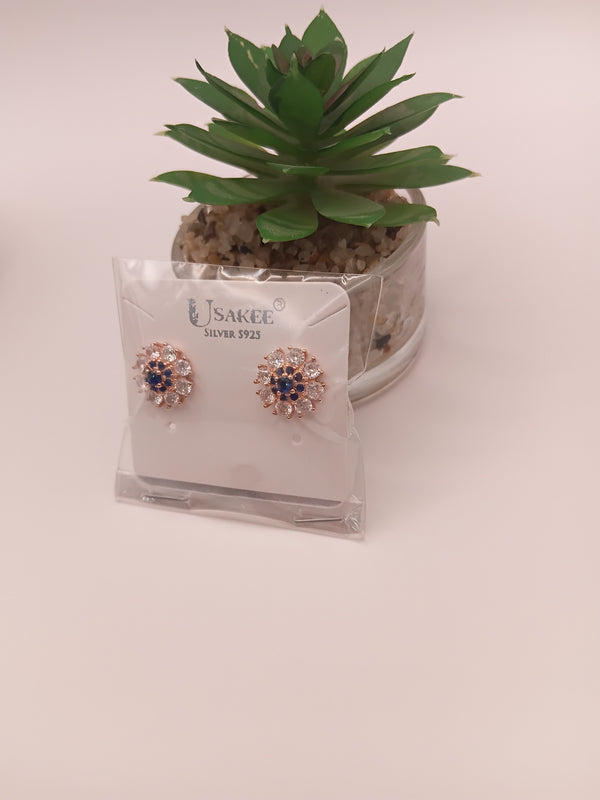 Sapphire Bloom Stud Earring