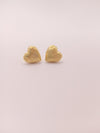 Golden heart stud earring