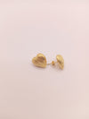 Golden heart stud earring