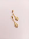 Golden drop dangle earring