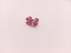 Floral pink stud earring