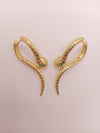 Bold snake-design hoop earring