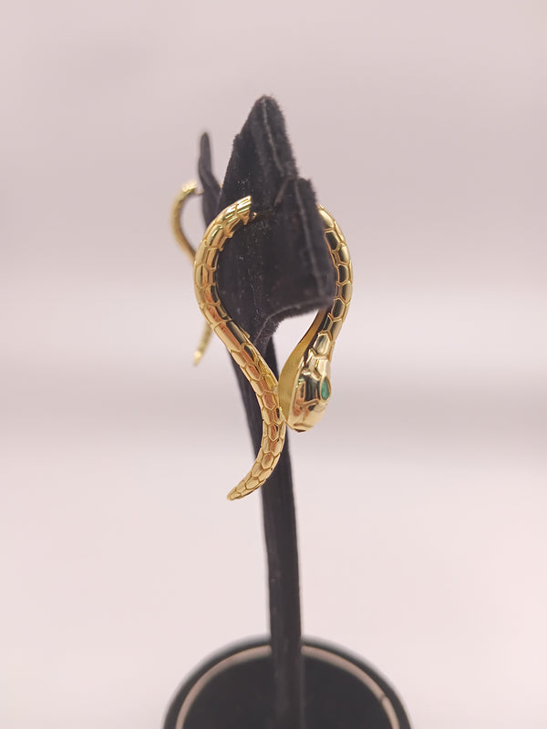 Bold snake-design hoop earring