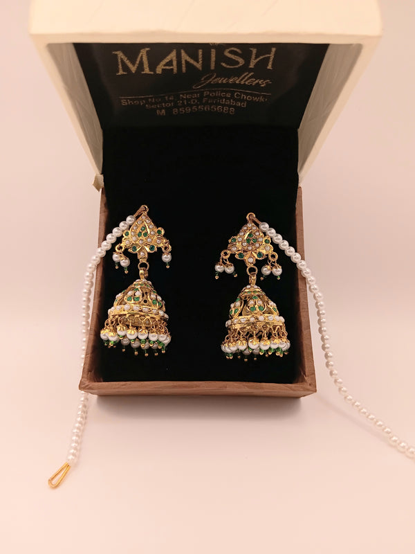 92.5 pure silver pearl Mattal Jhumka