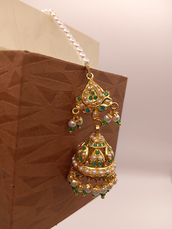 92.5 pure silver pearl Mattal Jhumka