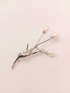 92.5 Silver Pearl Brooch