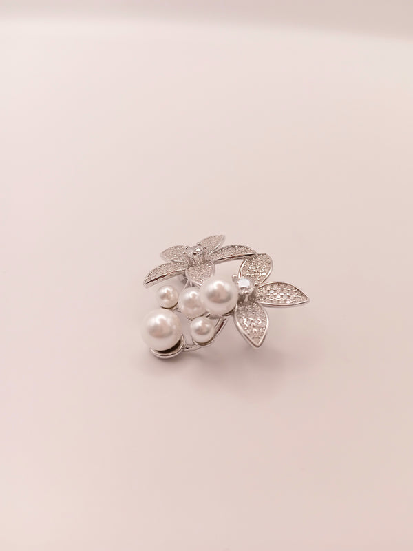 92.5 Silver Pearl Brooch