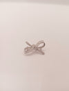 Radiant Silver Bow Brooch