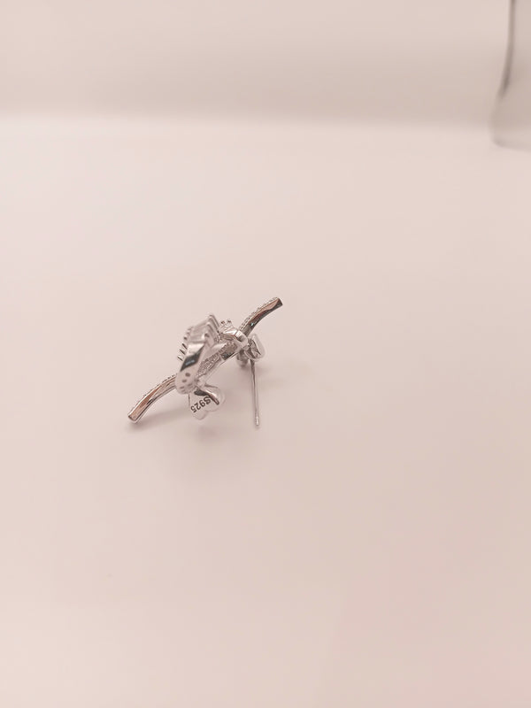 Radiant Silver Bow Brooch