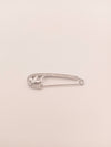 Elegant silver safety pin design brooch