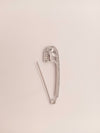 Elegant silver safety pin design brooch