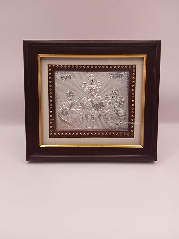 999 Silver Goddess Lakshmi, Lord Ganesha, and Goddess Saraswati