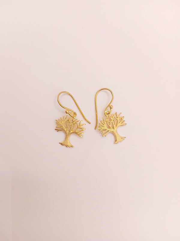 Banyan Tree design silver earrings