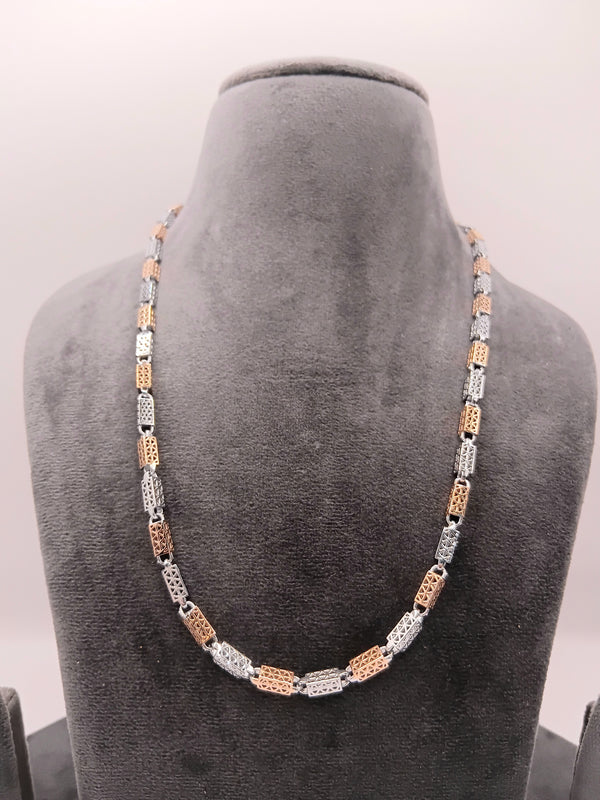 Silver Dual Tone Chain