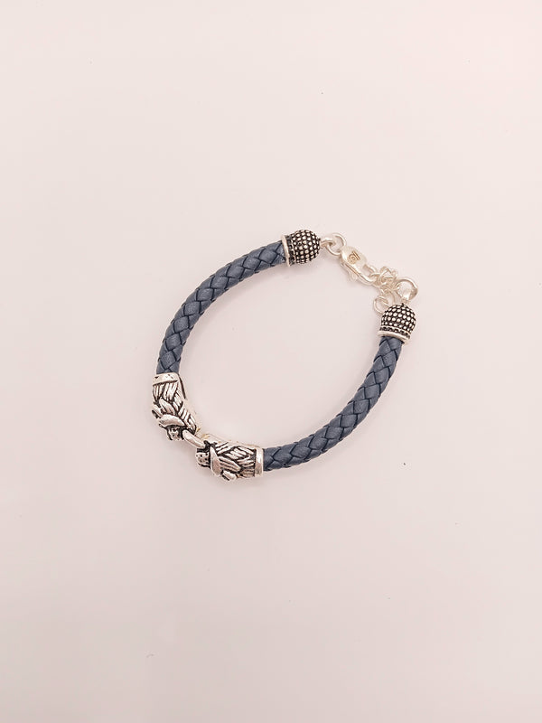 Twin Tiger silver baby bracelet