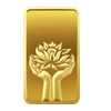Gold 999.9 Minted Bar Lotus Certicard QR