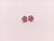 Floral pink stud earring