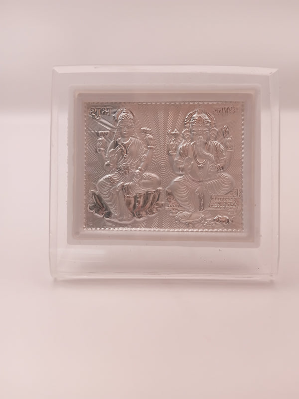 999 Silver Maa Lakshmi and Lord Ganesha