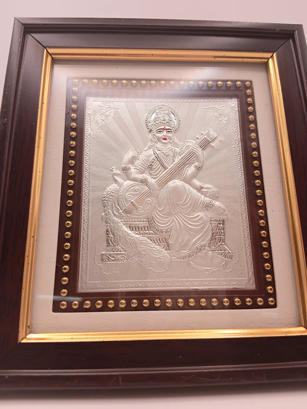 999 Silver Goddess Saraswati