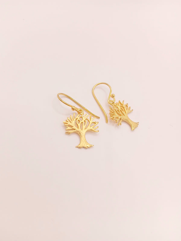 Banyan Tree design silver earrings