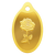 2 gm Gold 999.9 Minted Oval Coin New Rose Certicard