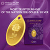 2 gm Gold 999.9 Minted Oval Coin New Rose Certicard